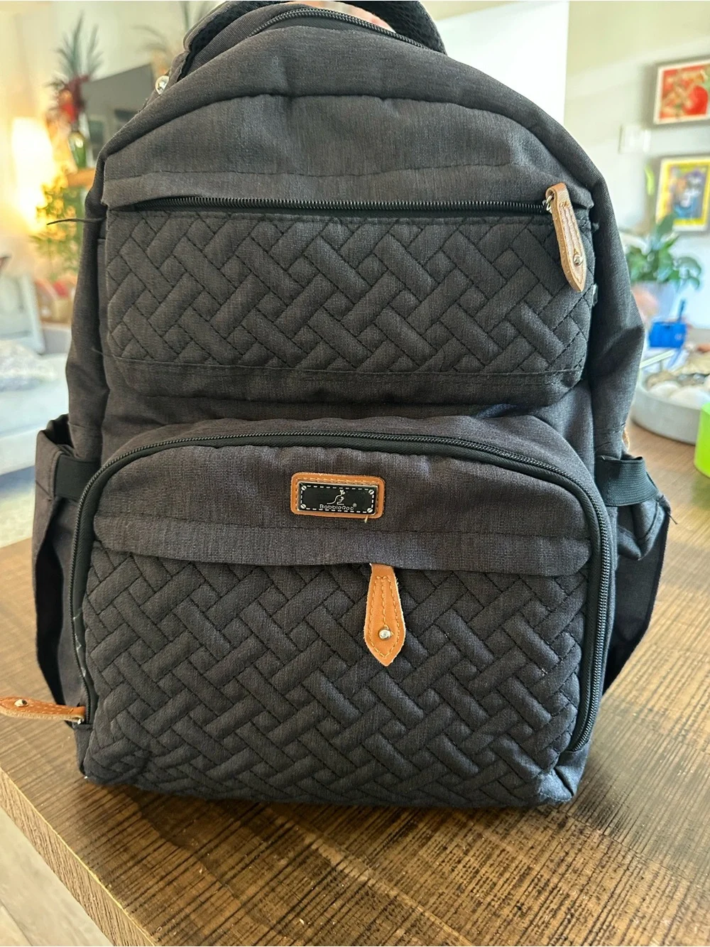 BabbleRoo Quilted Diaper Bag backpack